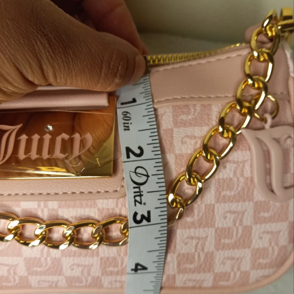 NWT JUICY COUTURE PINK AND WHITE CROSSBODY - Picture 4 of 5